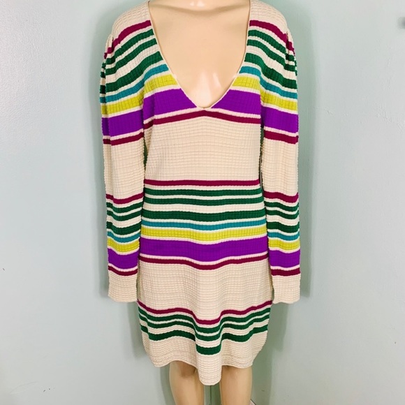 NWT Free People Gidget Striped Knit Dress Large - Picture 2 of 2
